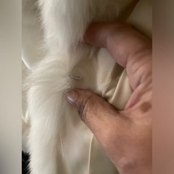 Authentic white mink and fox fur jacket - Picture 12 of 12